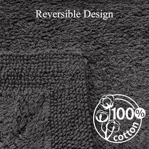 Barossa Design 22x60 XL Long Reversible Runner Rug Charcoal