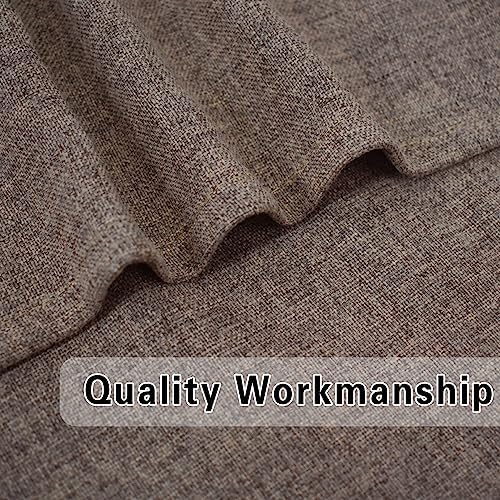 Brown Curtains Kitchen Linen Textured 84 inch Length Living Room