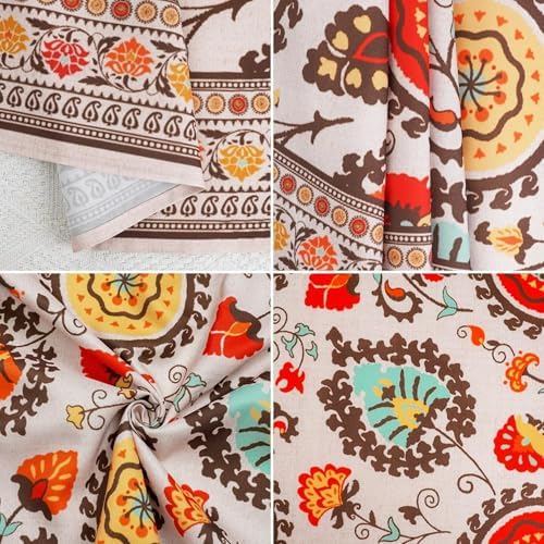 Square Tablecloth 60x60 Inch, Stain Resistant Wrinkle Free Card Table