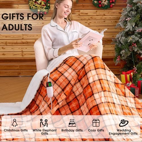 OCTROT Heated Electric Blanket Queen Size, 84X90 Heating Blanket Queen