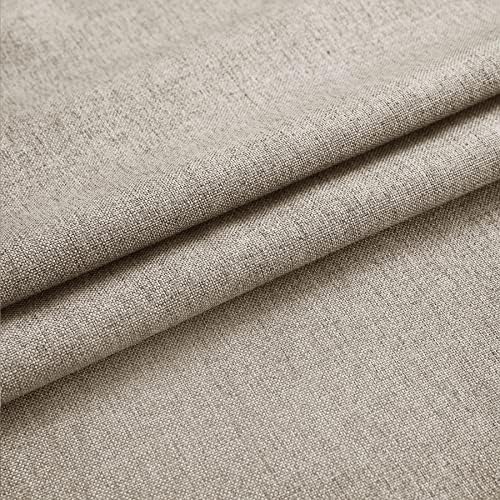 Fcosie Natural Linen Blended Curtains 96 Inches Length Blackout