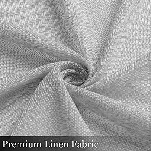 Miss SELETEX Natural Linen Sheer Curtains for Living Room Elegant