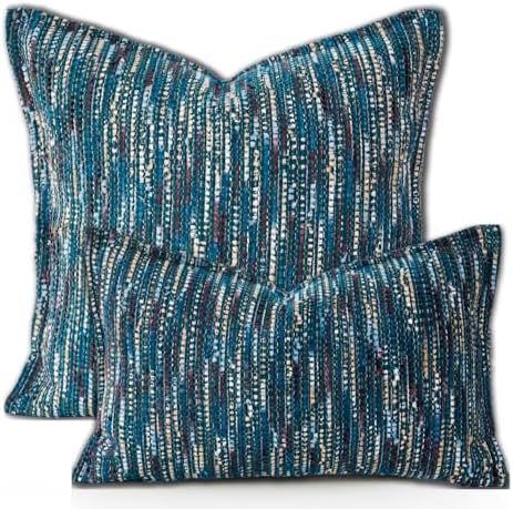 Series Fringe Boho Throw Pillow Cover, Linen Woven Luxury Thick