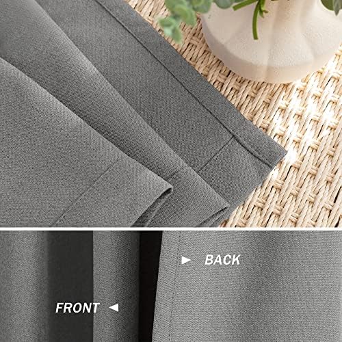 MAIHER Full Blackout Light Grey Pinch Pleat Curtain 108 Inch Length 1