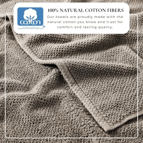 Great Bay Home 100% Cotton 6 Piece Bath Sheet Set - Absorbent