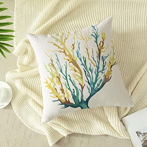 CaliTime Canvas Throw Pillow Cover Shell for Couch Sofa Home