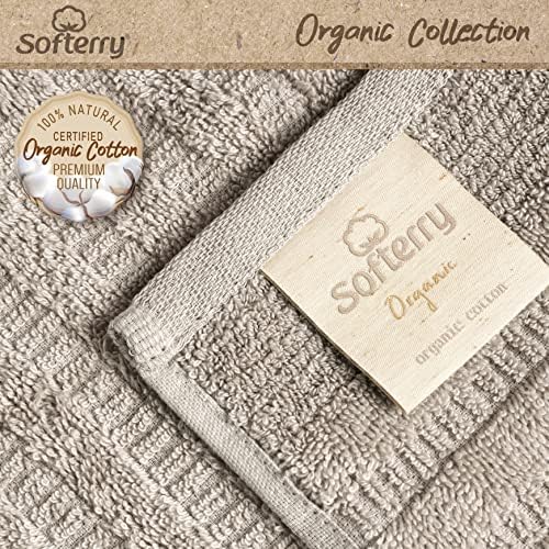 Softerry Pure Organic Cotton Bath Towel Set - 100% Soft Cotton - Extra