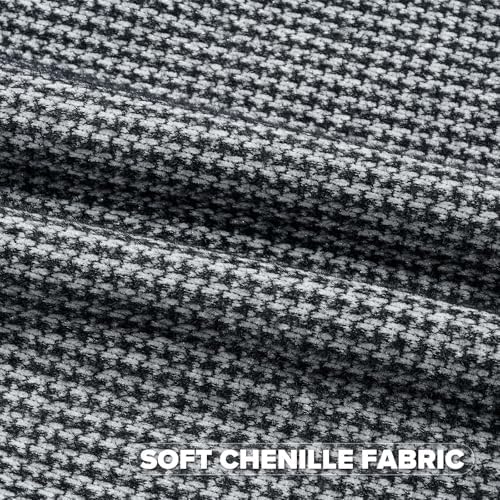FUTEI Pack of 2 Chenille Throw Pillow Covers 18x18 Inch, Black