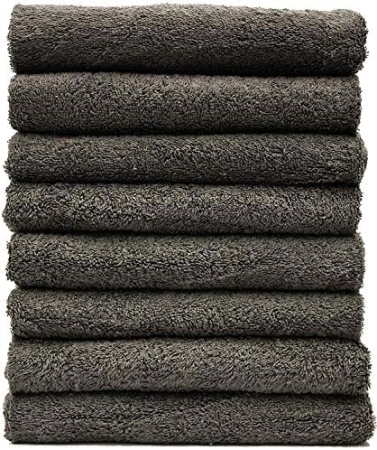 NatureMark Green Mark Hand Towels - Set of 8-100% Cotton, Soft &