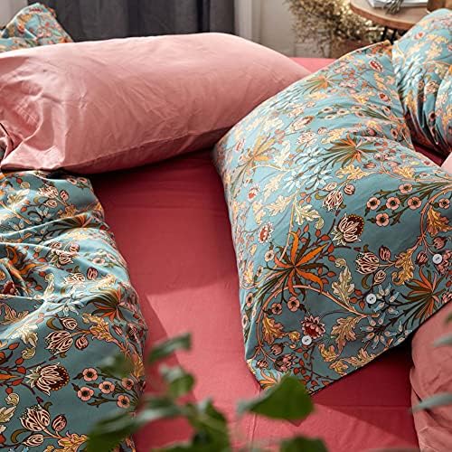 mixinni Soft Cotton Vintage Floral Pattern 2 Piece King Size Pillow