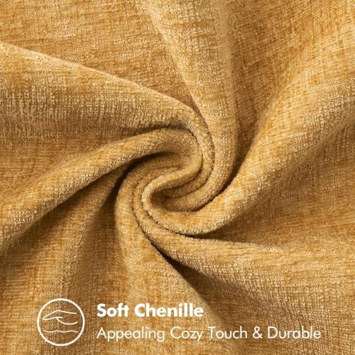 MIULEE Decorative Couch Throw Pillow Covers 20x20 Inch Gold 2 Pack