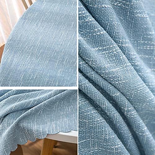 Tablecloth Round Table Clothes 140cm, Cotton Linen Tablecloth, Wrinkle