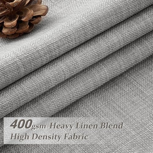 Pinch Pleated Light Grey 108 Inch Large Curtains for Patio Sliding