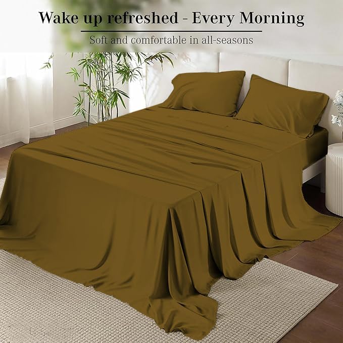 Silentnight Full (54X75) Taupe Solid 100% Egyptian Cotton Sateen Sheet