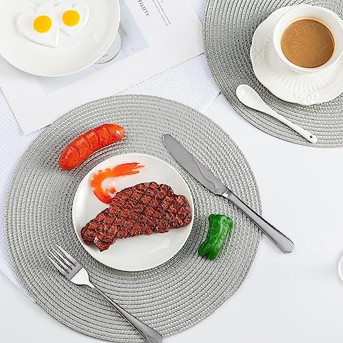 Round Placemats, Crossweave Heat Resistant Classic Woven Round Place