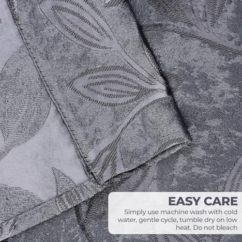 SUPERIOR Semi Blackout Curtains - Modern Leaves - 52" x 120" - Grommet
