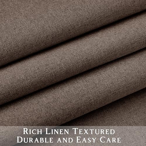 ChrisDowa Brown Blackout Curtains 72 Inches Long 2 Panels for Bedroom