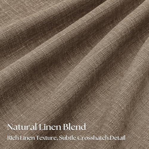 Tan Brown 72 Inch Pinch Pleated Blackout Curtains for Bedroom 50 Inch