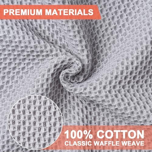 Kitchen Towels 6-Pack Kitchen Dish Cloths,100% Cotton,12x12 In,Light