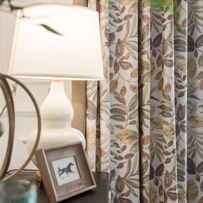Beige Cream Linen Curtains 96 inches Long for Living Room 1 Panel Set