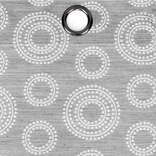 Constellation Grommet Curtain Panel, 52 x 63 in, Grey, Machine