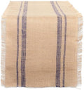 DII Jute Burlap Table Runner, 14x72, Double Border Blue, Farmhouse