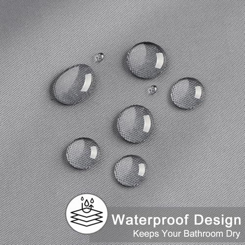AooHome Shower Curtain Liner, Fabric Bathroom Curtain with Hooks for