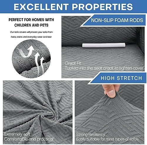 XINEAGE Stretch Jacquard Sofa Cover, Non Slip Sofa Slipcover for Dog