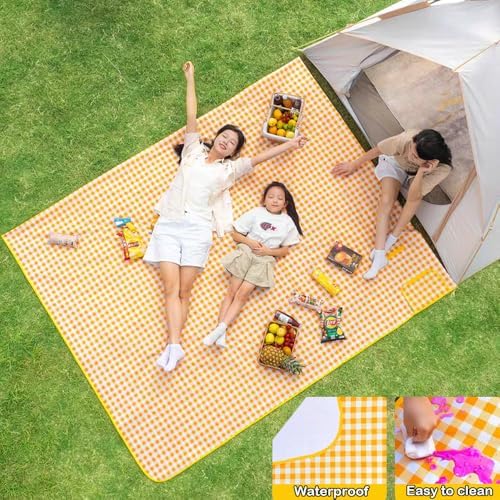 LRUUIDDE Extra Large 80"x 80" Beach Blanket, Outdoor Picnic Blankets