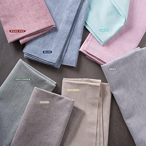 DII 100% Cotton Solid Chambray Kitchen Set, Potholders, Gray, 2 Piece