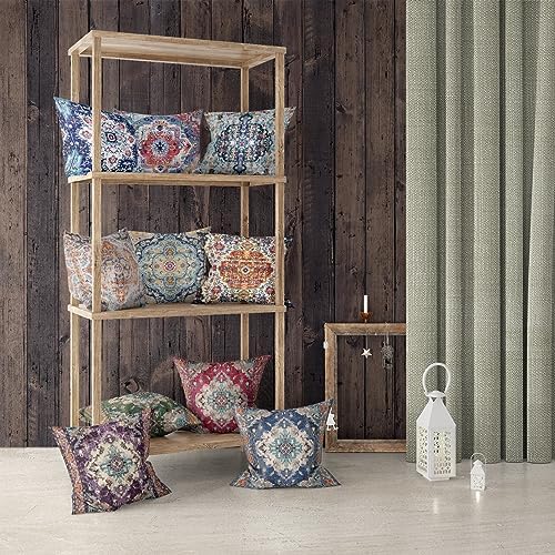 Snycler Boho Throw Pillow Covers 22x22 inch Set of 2 Terracotta Rust