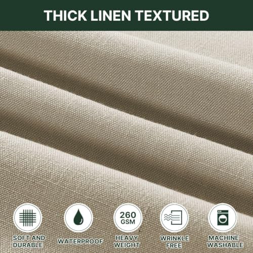 H.VERSAILTEX Linen Textured Table Cloths 54 x 108 Inch Premium Solid
