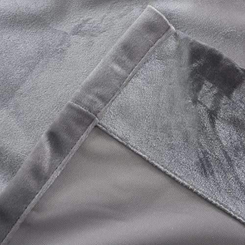 Cherry Home Super Soft Luxury Velvet Smoky Gray Classic Light Blocking