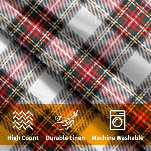 Christmas Scottish Tartan Plaid Outdoor Throw Pillow Cover 22x22 in