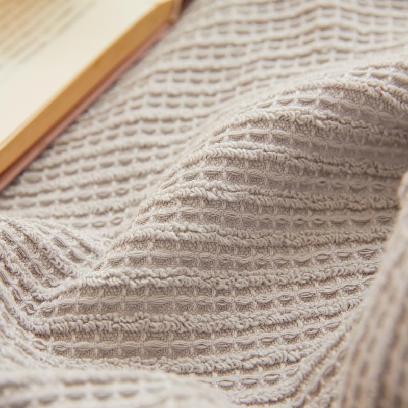 Cotton Waffle Blanket Full/Queen Size,Soft Cooling Blanket, Breathable