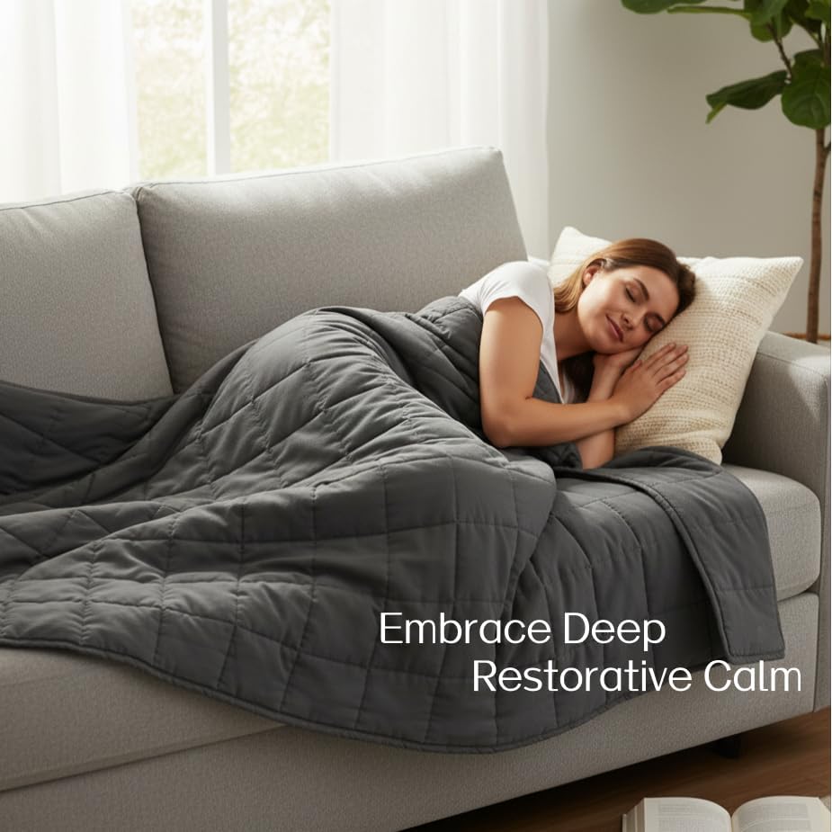 RJOP Weighted Blanket 25lbs 78"x85" King Size for Adults & Couples