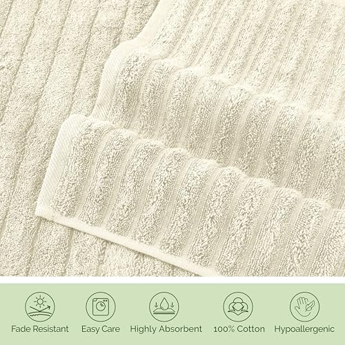 Elegant Comfort Luxury 100% Turkish Cotton Corduroy Ribbed 4 Pack Hand