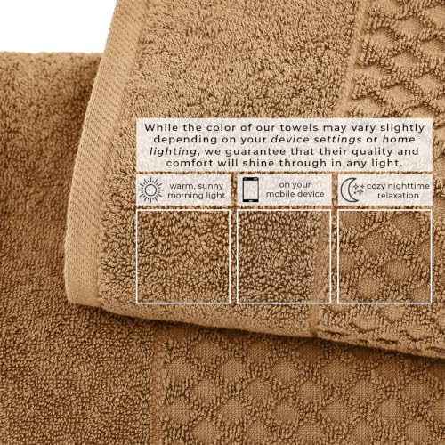 Great Bay Home Bath Towels - 100% Cotton 6 Piece Bath Sheet Set