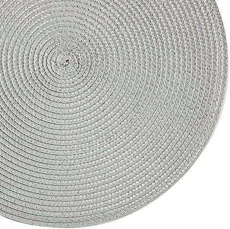 Round Placemats, Crossweave Heat Resistant Classic Woven Round Place