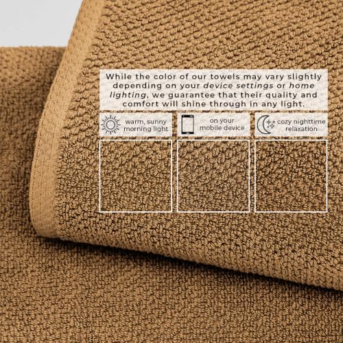Great Bay Home 100% Cotton 6 Piece Bath Sheet Set - Absorbent