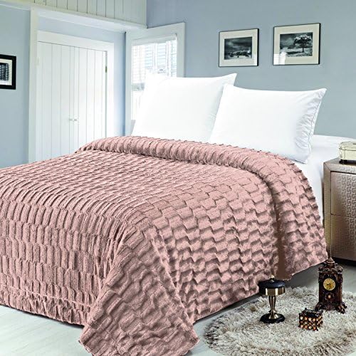 Sweet Home Collection Reversible to Mink Decorative Blanket, King