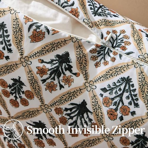 Allorry Floral Outdoor Pillow Covers 18x18 Brown Outdoor Waterproof