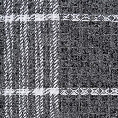 DII Waffle Weave Kitchen Collection, 100% Cotton, Dishcloth Set, Gray