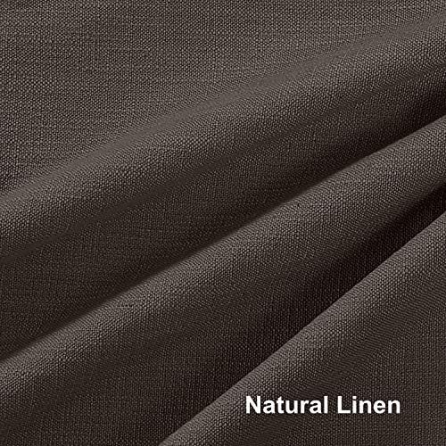 cololeaf 52 Inch Width by 96 Inch Length Natural Linen Blended Curtain
