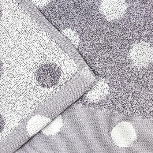 Beachland Polka Dot Bath Towel Set - Reversible Terry Cloth- Soft