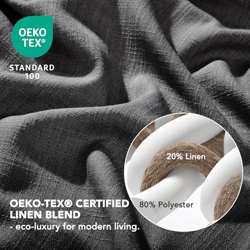 Deconovo Light Filtering Sheer Curtains 96 Inches Long for Living Room
