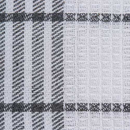 DII Waffle Weave Kitchen Collection, 100% Cotton, Dishcloth Set, Gray