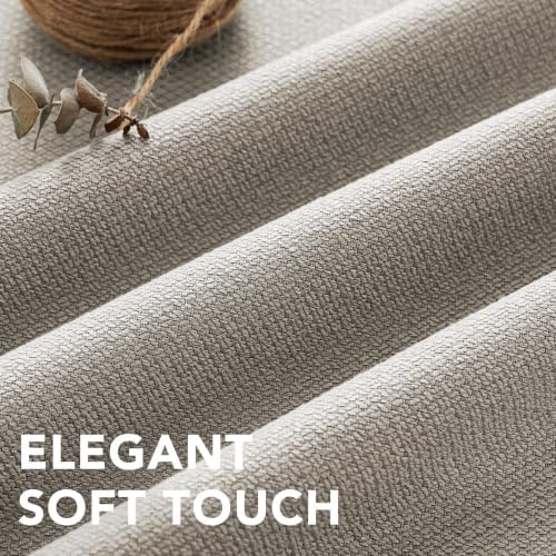H.VERSAILTEX 100% Blackout Textured Curtains Back Tab 52x108 Stone