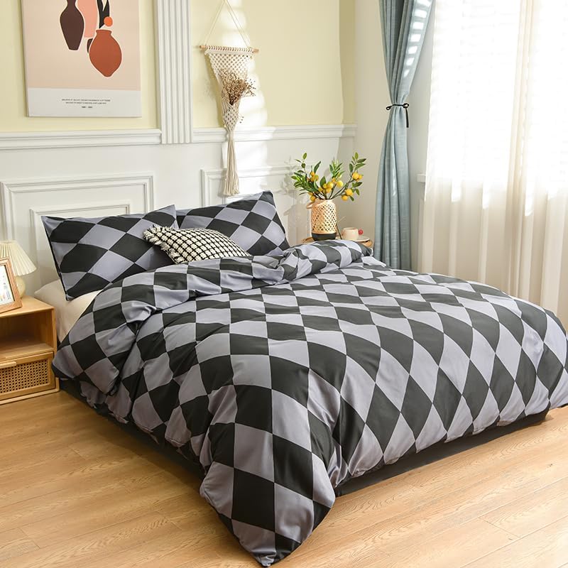 INFLAG Duvet Cover, 100% Microfiber 3 Pcs Set with Zipper Ties 2