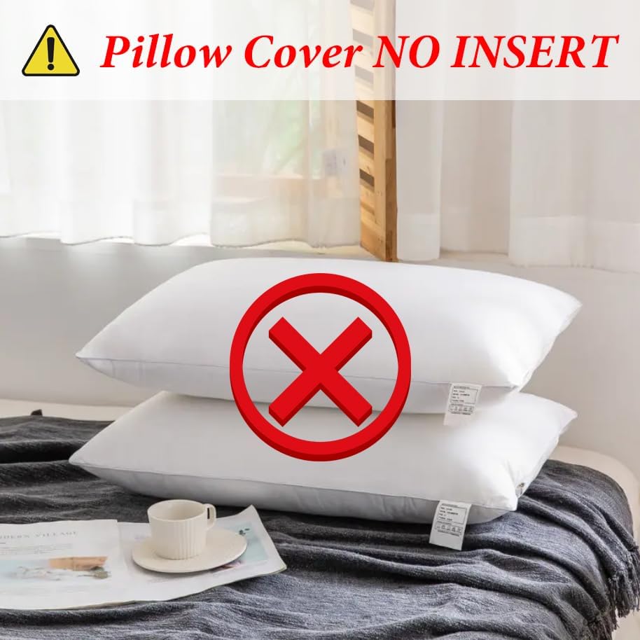 Demetex Outdoor Throw Pillow Covers 18x18 Set of 4 Waterproof Square